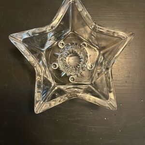 Elegant Star-Shaped Glass Art candle holder Piece